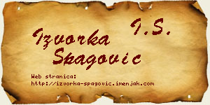 Izvorka Špagović vizit kartica